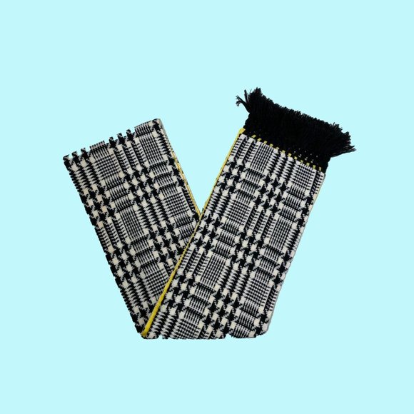 Vintage Black & White Print Dress / Coat / Scarf Set - Picture 3 of 4